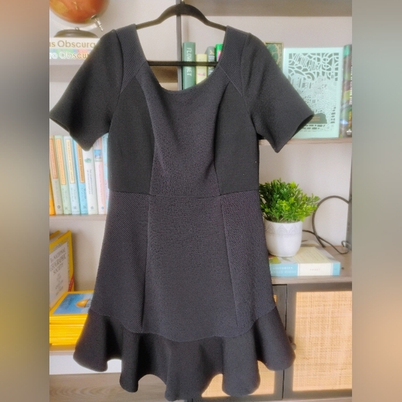 Anthropologie Dresses & Skirts - Textured HD In Paris Low Back Texture Little Black Dress